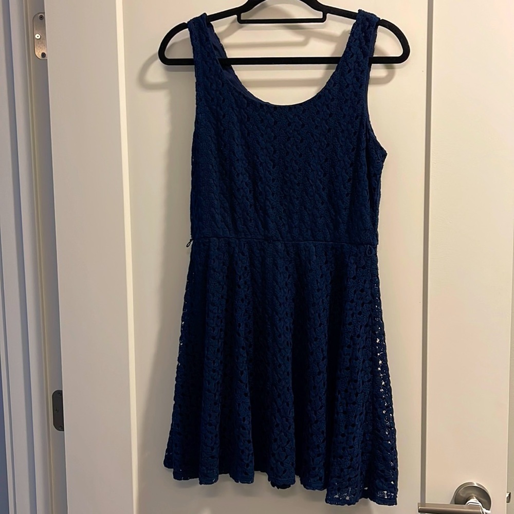 Navy blue mini dress